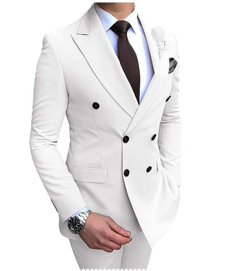 Suit 2 Pieces Double-Breasted Notch Lapel Flat (See more options)