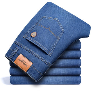 Fitted Straight Stretch Denim