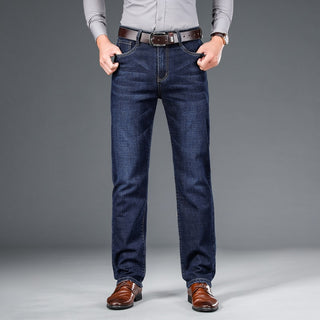 Fitted Straight Stretch Denim