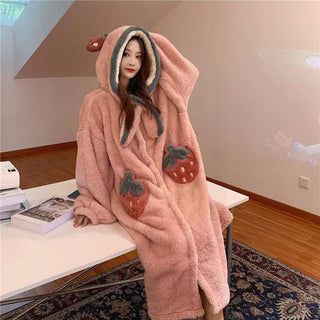 Strawberry Hooded Nightwear