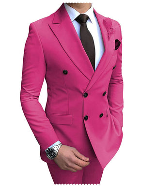 Suit 2 Pieces Double-Breasted Notch Lapel Flat (See more options)