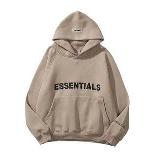 Hoodie Fleece Warm Reflective Letters Print  Oversized