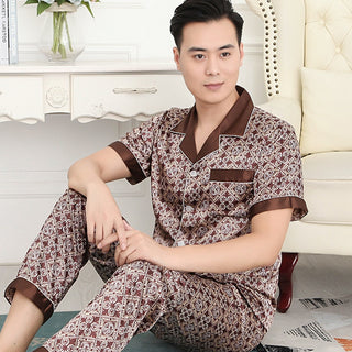 Silk Long-sleeved Pajamas Sets