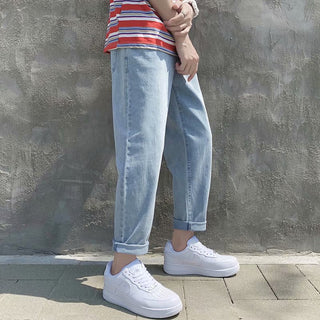 Loose Straight Denim Pants