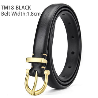 Luxury Fashion Thin Belt Genuine Leather