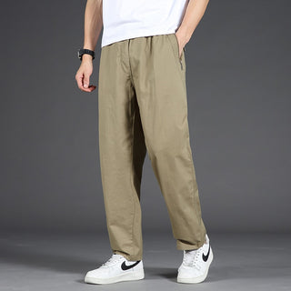 Cotton Multi Pockets Loose Straight Pants