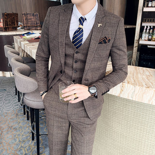 Jacket+Vest+Pants 3pcs Formal Wear Set