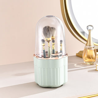 360° Rotating Makeup Brushes Holder