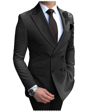 Suit 2 Pieces Double-Breasted Notch Lapel Flat (See more options)