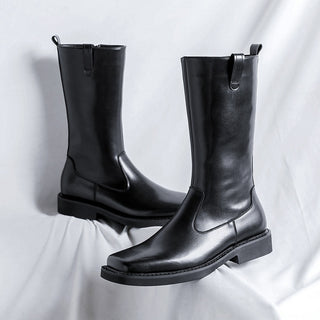 Leather Boots Mid-calf Army Combat Boots