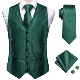 Tie Slim Sleeveless Vest Hanky Cufflink (See more options)