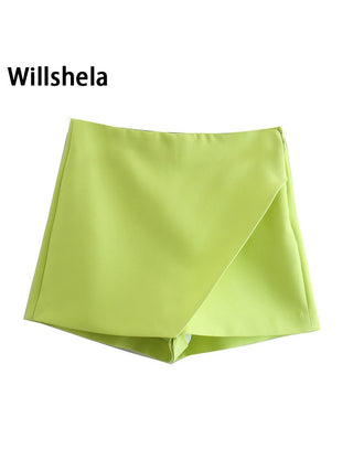 Asymmetrical High Waist Skort