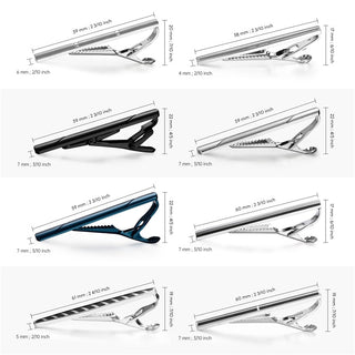 8 PCS Luxury Tie Clip Set