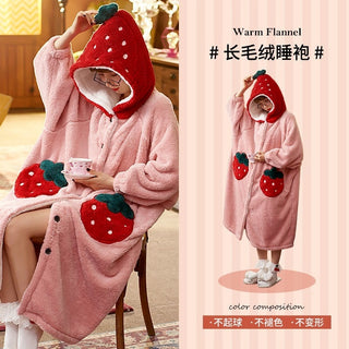 Strawberry Hooded Nightwear