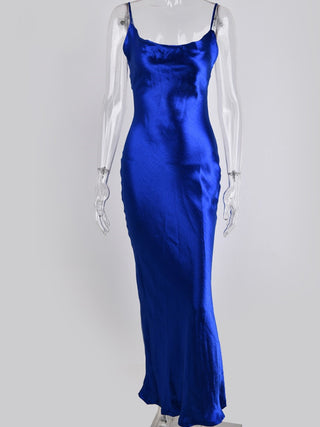 Satin Lace Up Long Dress Elegant Bodycon Party Dress (See more options)