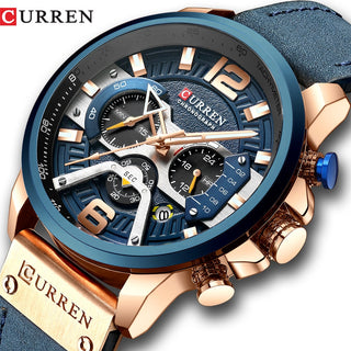 Luxury Military Leather Wrist Watch