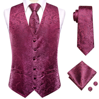 Tie Slim Sleeveless Vest Hanky Cufflink (See more options)