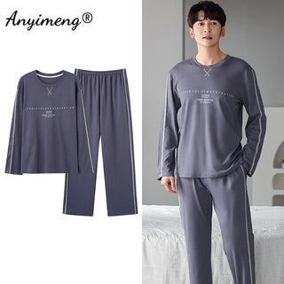 Long Sleeve Loungewear Cotton Pajamas Set (See more options)