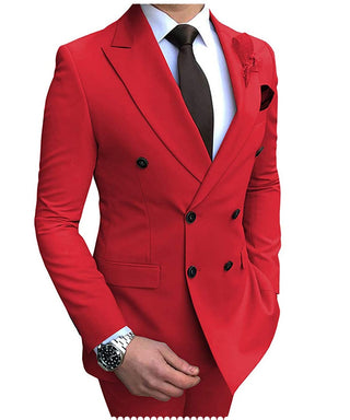 Suit 2 Pieces Double-Breasted Notch Lapel Flat (See more options)