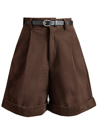 Corduroy Cargo High Waist Shorts