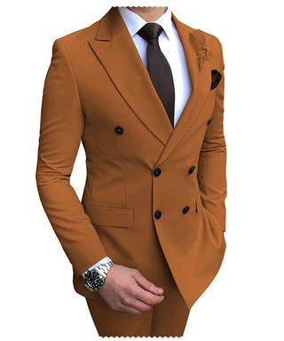 Suit 2 Pieces Double-Breasted Notch Lapel Flat (See more options)
