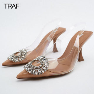 Transparent Rhinestone High Heels