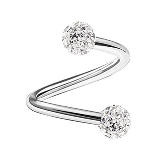 Crystal Twist Helix Earring