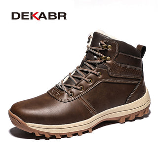 Leather Waterproof Warm Boots