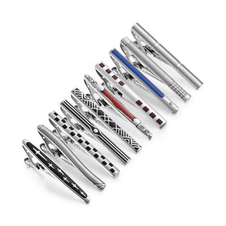 8 PCS Luxury Tie Clip Set