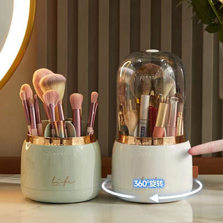 360° Rotating Makeup Brushes Holder