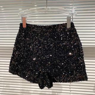 Black Velvet Shorts