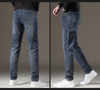 Fleece Stretch Fitted Straight Denim