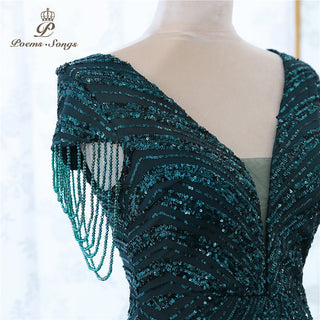 Beaded Mermaid Evening Dress