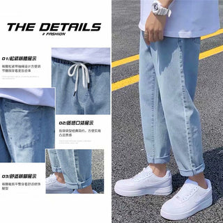 Loose Straight Denim Pants