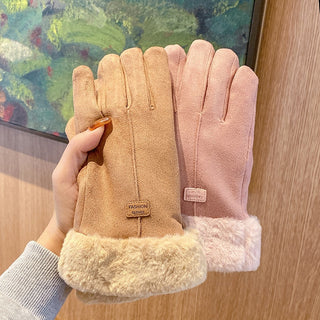 Cotton suede gloves