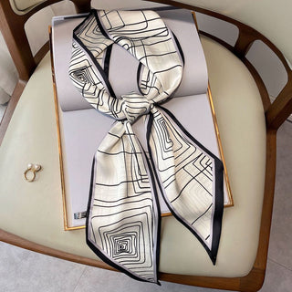 Classy Long Silk Skinny Scarf