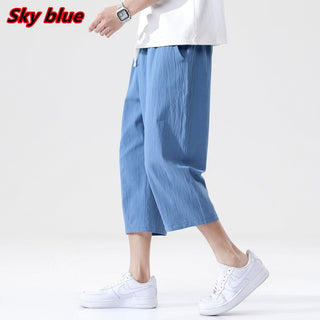 Loose Straight Cropped Pants