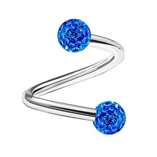 Crystal Twist Helix Earring