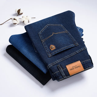 Fitted Straight Stretch Denim