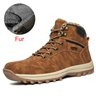 Leather Waterproof Warm Boots