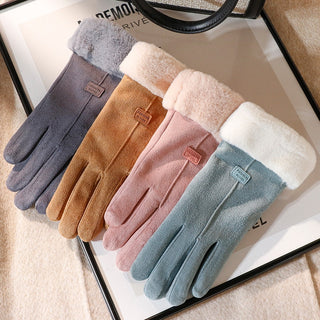 Cotton suede gloves