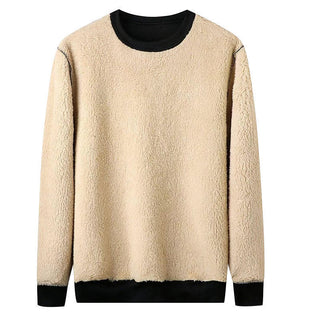 Fleece Thickened Sweatshirts O-neck Long Sleeve