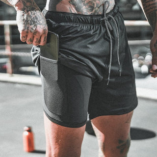 Double Layer Solid Shorts