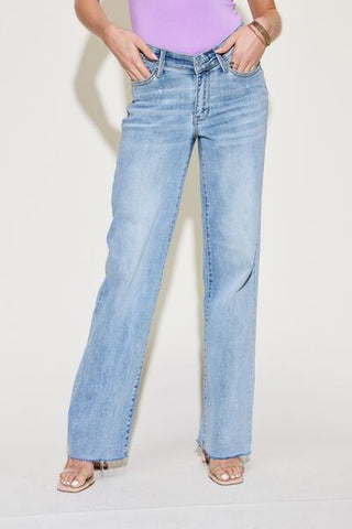 V Front Waistband Straight Jeans (Available in USA only)