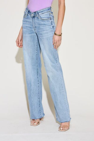 V Front Waistband Straight Jeans (Available in USA only)