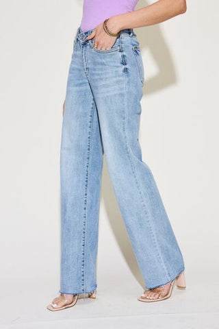 V Front Waistband Straight Jeans (Available in USA only)